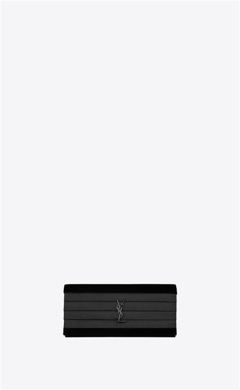 ysl smoking clutch in black velvet|SAINT LAURENT Velvet Smoking Clutch Black .